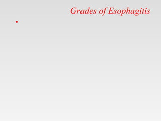 Grades of Esophagitis
•
 