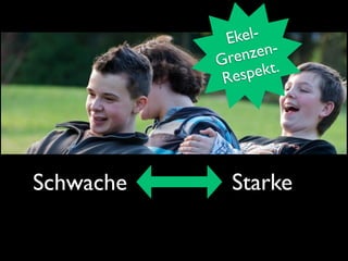 E kel-
           G ren zen-
            R esp ekt.




Schwache     Starke
 