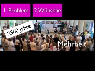 1. Problem 2.Wünsche


         J ah re
 25 00

                   Mehrheit
 