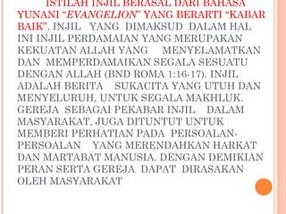 Gereja diutus ke dalam dunia kelas xii | PPT