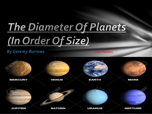 planets planets in size order