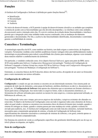 Gerencia de Configuracao de Software