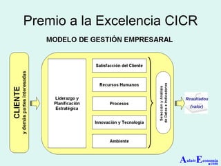 Premio a la Excelencia CICR A ula de E conomía . com 