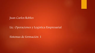 Juan Carlos Robles
Lic. Operaciones y Logística Empresarial
Sistemas de formación I
 
