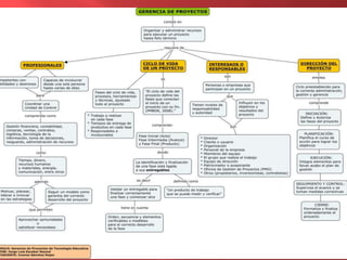 Gerencia de proyectos, mapa conceptual