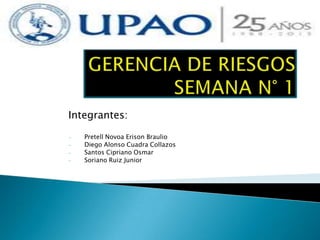 Integrantes:
- Pretell Novoa Erison Braulio
- Diego Alonso Cuadra Collazos
- Santos Cipriano Osmar
- Soriano Ruiz Junior
 