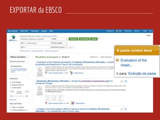 EXPORTAR da EBSCO
 