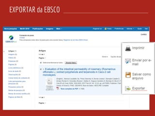 EXPORTAR da EBSCO
 