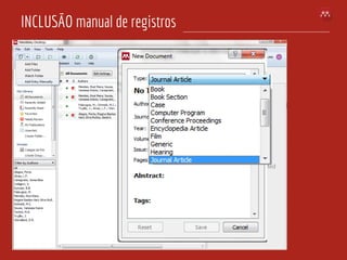 INCLUSÃO manual de registros
 