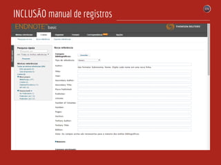INCLUSÃO manual de registros
 
