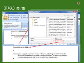 CITAÇÃO indireta
 