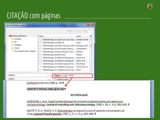 CITAÇÃO com páginas
 