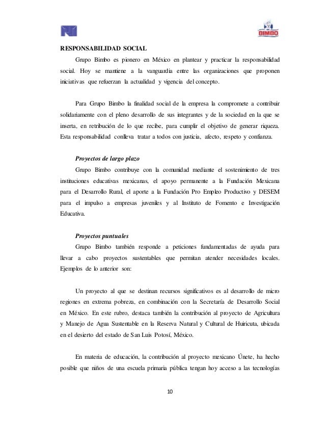 SISTEMA DE CONTROL EMPRESA BIMBO