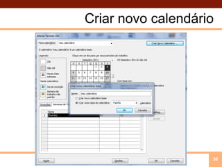Criar novo calendário30