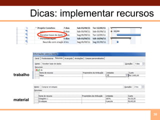 Dicas: implementar recursostrabalhomaterial38