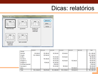Dicas: relatórios40