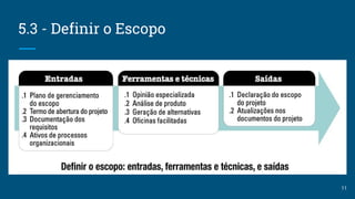 5.3 - Definir o Escopo
11
 
