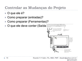 Controlar o projeto