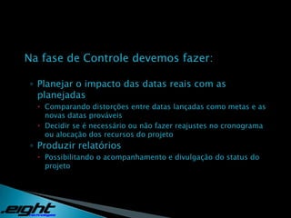 Definição das metas que devem ser atingidasExecutarPor melhor que seja o planejamento nada garante que as coisas irão andar conforme planejado   Na fase de planejamento devemos fazer:Determinar objetivos macros