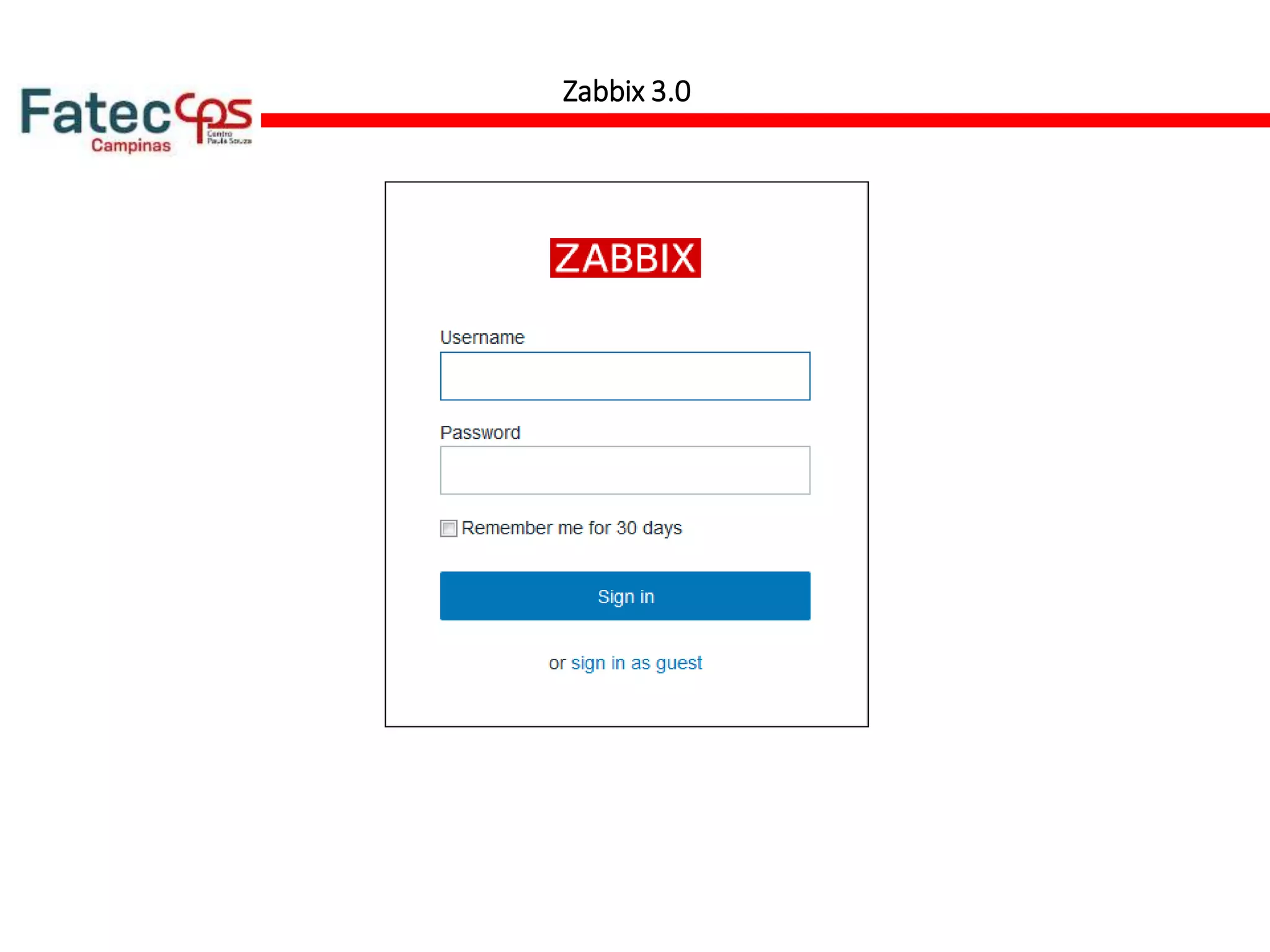 Zabbix 3.0
 