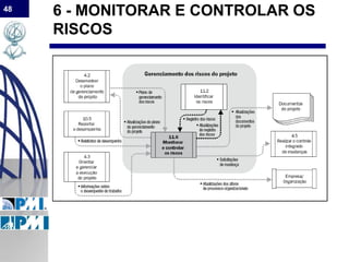48
6 - MONITORAR E CONTROLAR OS
RISCOS
 