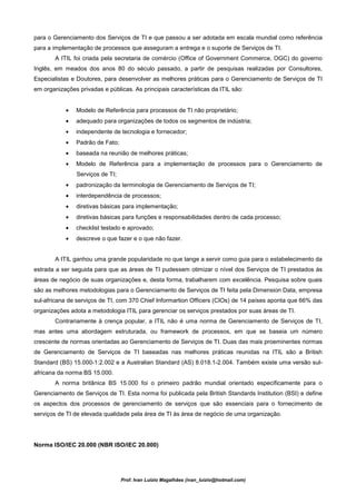 Gerenciamento de Serviços de TI