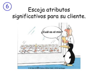 Escoja atributos significativos para su cliente. ¿Cuál es el mío? 