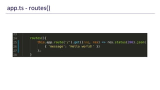 app.ts - routes()
 