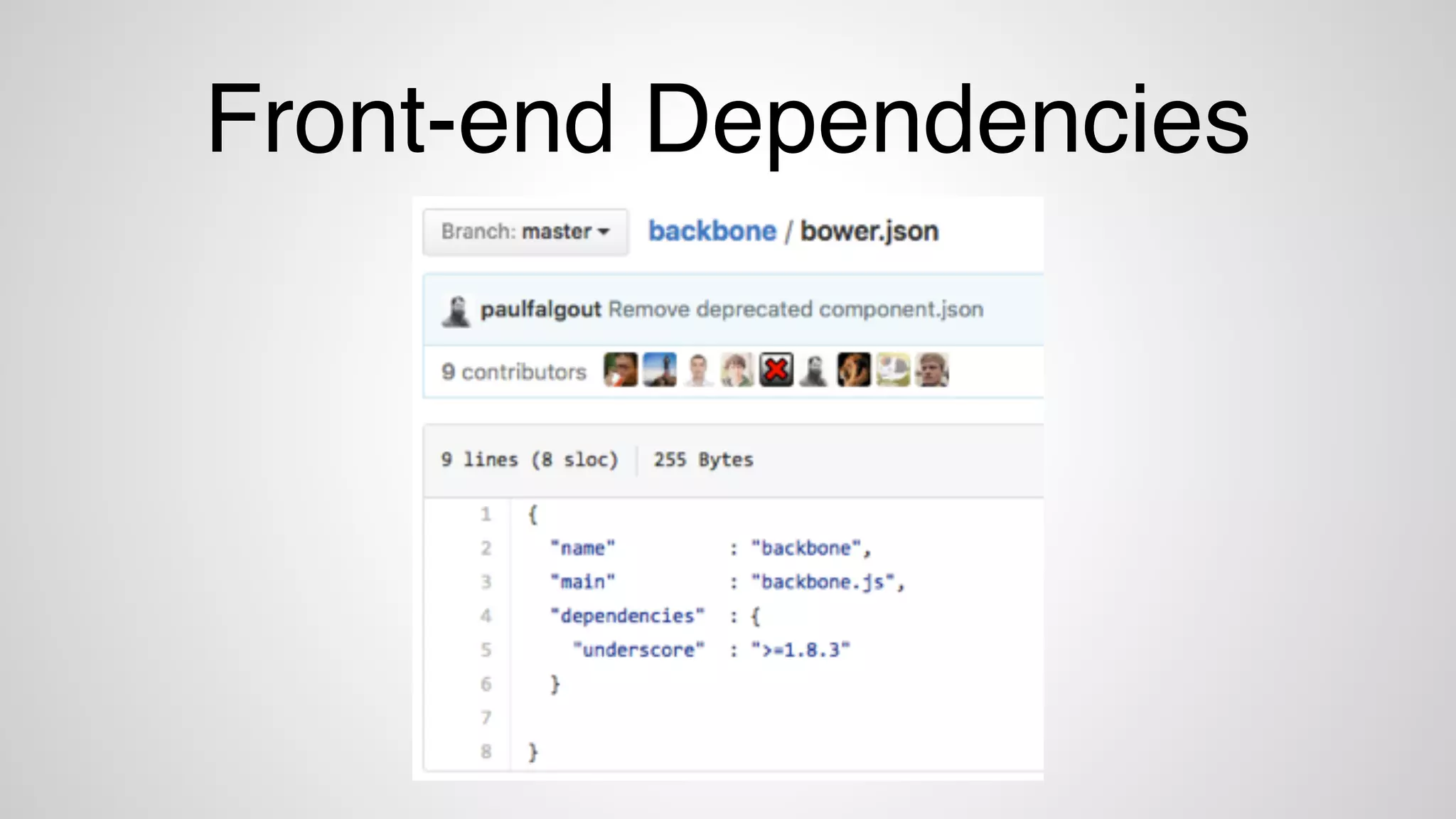 Front-end Dependencies
 