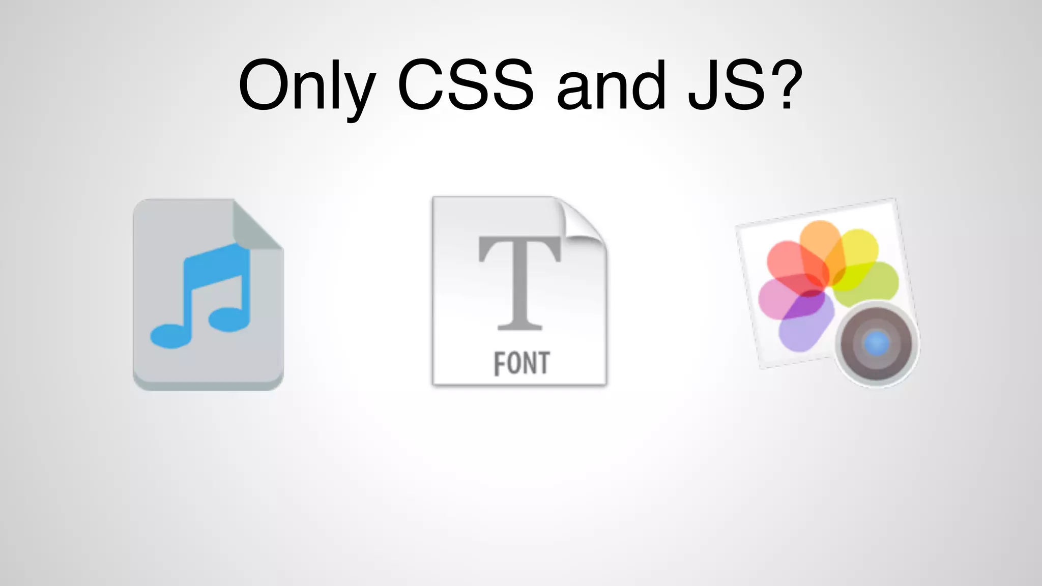 Only CSS and JS?
 