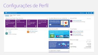 Configurações de Perfil
 