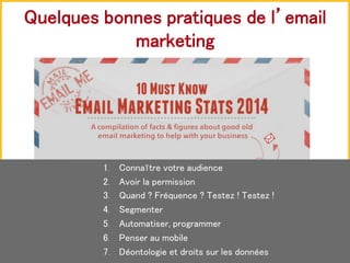 㻽㼡㼑㼘㼝㼡㼑㼟 㼎㼛㼚㼚㼑㼟 㼜㼞㼍㼠㼕㼝㼡㼑㼟 㼐㼑 㼘䇻㼑㼙㼍㼕㼘 
㼙㼍㼞㼗㼑㼠㼕㼚㼓! 
㻝. 㻯㼛㼚㼚㼍㽹㼠㼞㼑 㼢㼛㼠㼞㼑 㼍㼡㼐㼕㼑㼚㼏㼑! 
㻞. 㻭㼢㼛㼕㼞 㼘㼍 㼜㼑㼞㼙㼕㼟㼟㼕㼛㼚! 
㻟. 㻽㼡㼍㼚㼐 㻫 㻲㼞㽴㼝㼡㼑㼚㼏㼑 㻫 㼀㼑㼟㼠㼑㼦 㻍 㼀㼑㼟㼠㼑㼦 㻍! 
㻠. 㻿㼑㼓㼙㼑㼚㼠㼑㼞! 
㻡. 㻭㼡㼠㼛㼙㼍㼠㼕㼟㼑㼞㻘 㼜㼞㼛㼓㼞㼍㼙㼙㼑㼞! 
㻢. 㻼㼑㼚㼟㼑㼞 㼍㼡 㼙㼛㼎㼕㼘㼑! 
㻣. 㻰㽴㼛㼚㼠㼛㼘㼛㼓㼕㼑 㼑㼠 㼐㼞㼛㼕㼠㼟 㼟㼡㼞 㼘㼑㼟 㼐㼛㼚㼚㽴㼑㼟! 
 