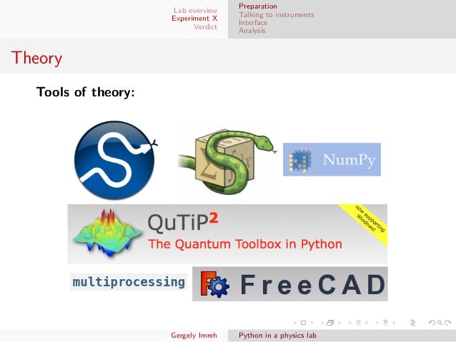 Python in a physics lab