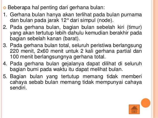 Gerhana bulan dan gerhana matahari