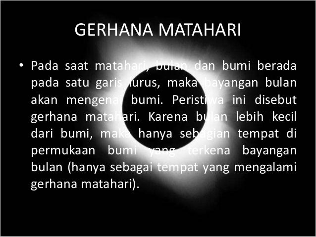 Gerhana Bulan Dan Gerhana Matahari 30119952