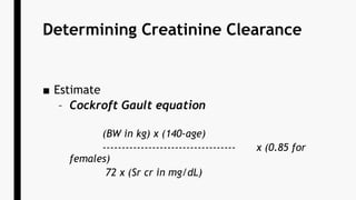 Cockroft Formule Geriartic Pharmacology.pptx