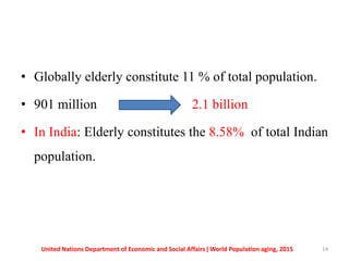 Geriatric health old age in new india | PPTX