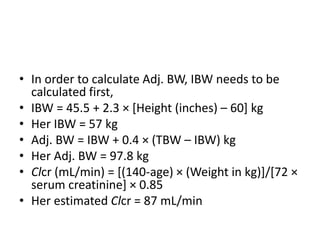 Geriatric,obese and pediatric patients Pharmacokinetics | PDF
