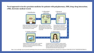 Novel approach to involve precision medicine for patients with polypharmacy. DDI, drug–drug interaction;
eMR, electronic medical record.
https://www.cambridge.org/core/journals/cambridge-prisms-precision-medicine/article/polypharmacy-and-precision-medicine/25D6C6B2A25E38175BEDDD3BAE8BE414
 