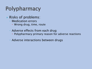 Geriatrics pharmacology (prescribing medicines for the elderly) | PPTX