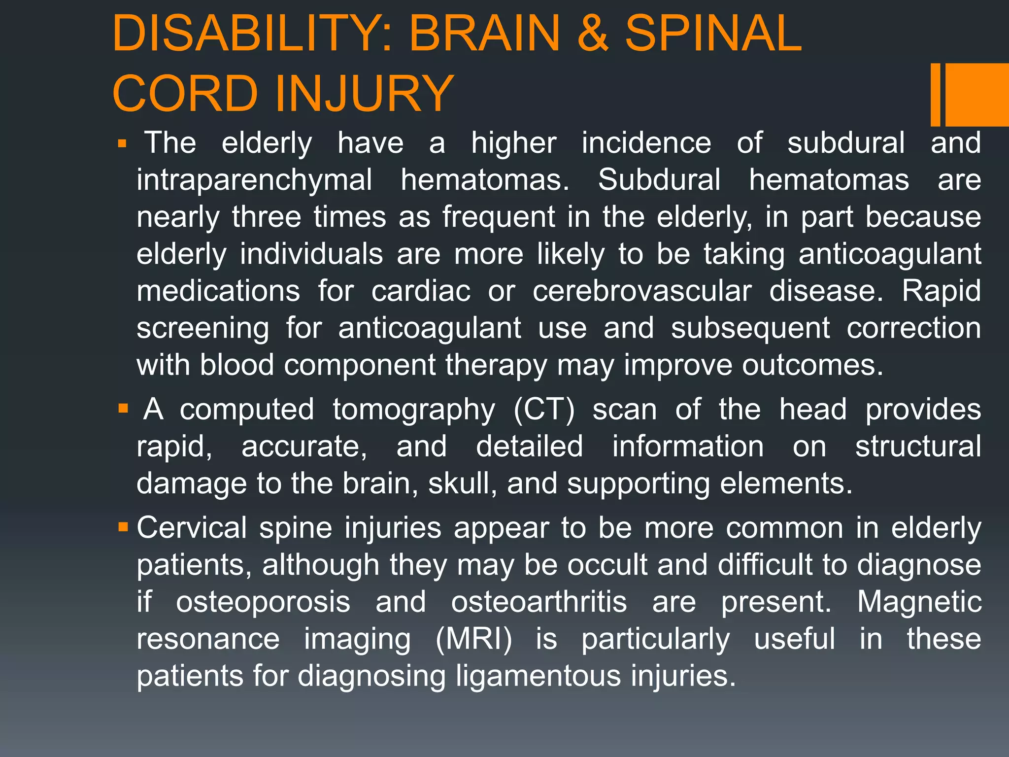 Geriatric trauma | PPTX | Death, Injury, or Military Conflict ...