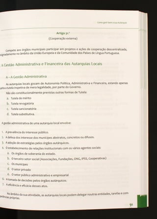 Gerir bem a sua autarquia