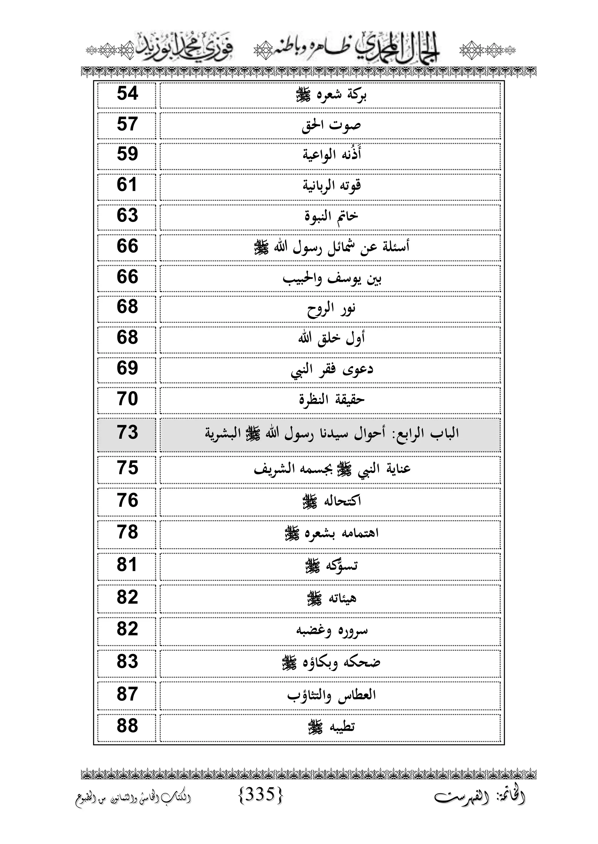 الجمال المحمدي لفضيلة الشيخ / فوزى محمد أبوزيد