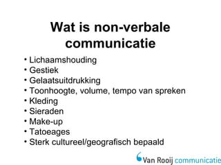 Non verbaal communiceren