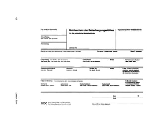~
~
g
go
Fur amtliche Vermerke
Meldeschein der Beherbergungsstätten
für die polizeiliche Meldebehörde
---
Ankunftstag
date of amval - date de I'amvee
Abreisetag
Zimmer Nt
Name (bat Frauen auch Geburtsname) - name (maiden Aame) - nom (nee)
Geburtstag - date of btrth - date da nalSSance
Tag, Monat, Jahr - day, month, year - Jour, mOlS, annee
Staatsangehörigkeit
nabonalrty - nabonahte
Wohnort
resldence - domtclle
Falls mit Ehefrau: - rf accompanled by wtfe - SI accompagne de repouse
Vorname QWISIian name - pn!nom
Geburtsort Kreis
place of bir1h -lau de naissance
Straße,Nt Kreis
No_ street - No..rue
Vorname Geburtsdatum Gebu1sort
Tagesstempel der MeIdebehörde
Beruf - proIession
BeiGetuIsortinAusIinI
SIaaI-sIE - PlYS
Uni COI-*Yd permanent
restIence - PlYSde nBdence
BeiWcmorti'l der&.ntelnpu-
bIk0edsdBId: lUIdesIand
Fals mitKi1dem:
I axtiI...ied brdtim
siaxtiIilPiOte d'erIIns:
Chnsban name - prenom
geborene:
maiden name - nee date of bI1h - date de naissance pB:e d .... -lau de naissance Anzahl rumer -iIOiIDe
1050 Symon und W~ner OHG - Verwalungsforrrulare
3550 Marburg Btegenstraße 5 Tel (064 21) 23904 lkdierschrIt des GasIes (si!JIaUe)
den 19
Iie,Ie
 
