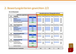 2. Bewertungskriterien gewichten 2/2 
 
