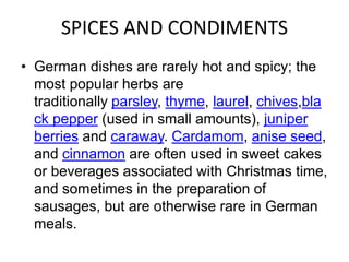 German cuisine ppt. lecture | PPTX