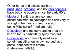 German cuisine ppt. lecture | PPTX