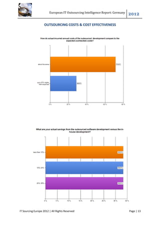 European IT Outsourcing Intelligence Report: Germany
                                                                               2012

                    OUTSOURCING COSTS & COST EFFECTIVENESS




IT Sourcing Europe 2012 | All Rights Reserved                                  Page | 13
 
