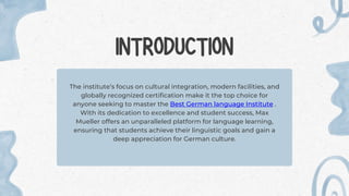 German language coaching and Insitute in Noida | PPTX